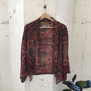 Airy Moroccan printed top